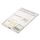 仕事とビジネスの週間スケジュール ノートパッド (アングル)