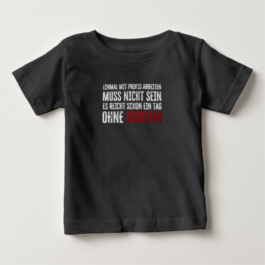 仕事と同僚についての楽しい格言 ベビーTシャツ (正面)