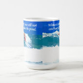 仕事なしでpoの魚をつかまえません コーヒーマグカップ (中央)