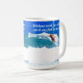 仕事なしでpoの魚をつかまえません コーヒーマグカップ (正面右)