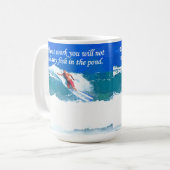 仕事なしでpoの魚をつかまえません コーヒーマグカップ (正面左)