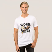 😒 仕事なんて嫌だ – 気分を大声で叫ぼう トライブレンドＴシャツ (正面全面)