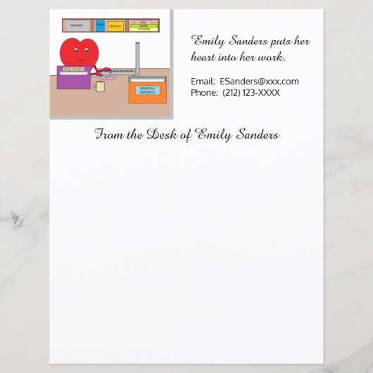 仕事にハートを入れる:紙 (正面)