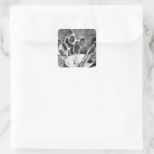 仕事に使う道具 - ヘアスタイリストのステッカー スクエアシール (バッグ)