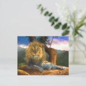 仕事に夢中になっている ポストカード (スタンド正面)