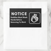 仕事に戻る前に手を洗わなければならない 長方形シール (バッグ)