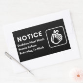 仕事に戻る前に手を洗わなければならない 長方形シール (封筒)