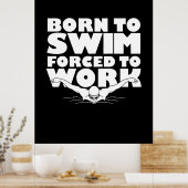 仕事に生まれ追い付けられて泳ぐ ポスター (キッチン)