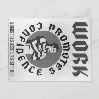 仕事に行く ポストカード