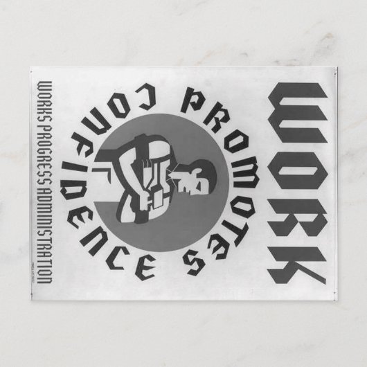 仕事に行く ポストカード (正面)