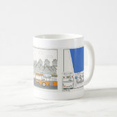 仕事に行って呼び出す コーヒーマグカップ (正面右)