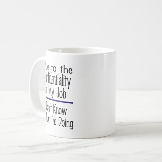 仕事のおもしろいなコーヒー・マグのデザインの機密性 コーヒーマグカップ (正面左)