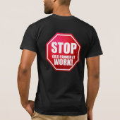 仕事のおもしろいな探鉱のワイシャツの停止金ゴールドPanner! Tシャツ (裏面)