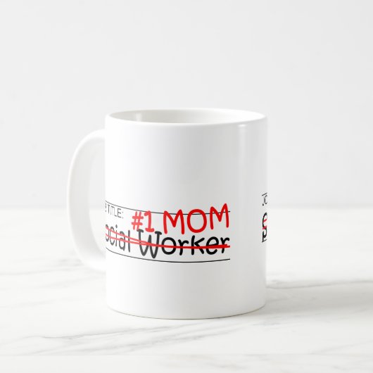 仕事のお母さんのソーシャルワーカー コーヒーマグカップ (正面左)