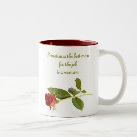 仕事のための花婿介添人は女性、マグです ツートーンマグカップ (右)