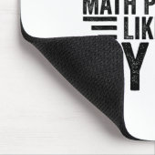 仕事のように数学の問題を解く おもしろいバックプリント マウスパッド (コーナー)