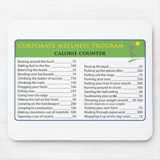 仕事のカロリー マウスパッド (正面)