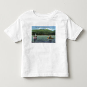仕事のカワウソの入り江の懸命のロブスターを捕る漁師 トドラーTシャツ