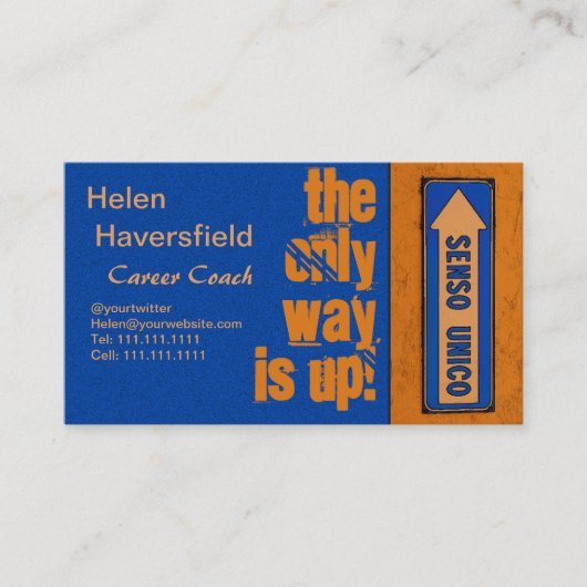 仕事のキャリアのコーチ/やる気を起こさせるなトレーナーの都市上品 名刺 (正面)