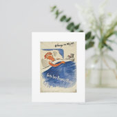 仕事のジェニーが彼女の美しい睡眠を取る ポストカード (スタンド正面)