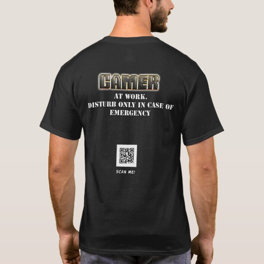 仕事のビデオゲームのテーマのワイシャツの致命的なゲーマーかゲーマー Tシャツ (裏面)