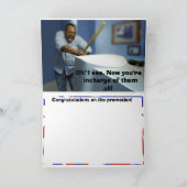 仕事のプロモーションのお祝い カード (内部)