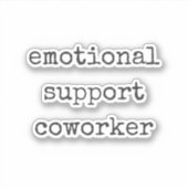 仕事のベスティーおもしろいギフト感情的なサポート同僚 シール (正面)