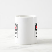 仕事のマグの警告の気違いの科学者 コーヒーマグカップ (中央)