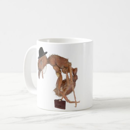 仕事のマグのAntWebの堅い日 コーヒーマグカップ (正面左)