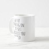 仕事のユーモアに対する計画おもしろいの欠如 コーヒーマグカップ (正面左)