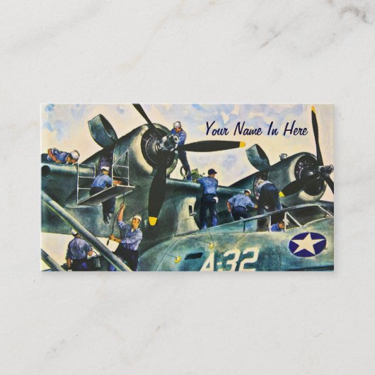 仕事のヴィンテージの人 名刺 (正面)