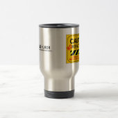 仕事の交通標識の女性 トラベルマグ (中央)