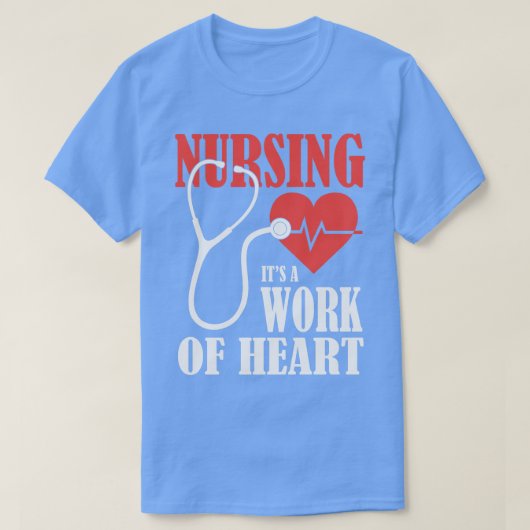 仕事の介護をするハート Tシャツ (デザイン正面)