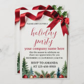 仕事の休暇パーティー 招待状 (正面/裏面)