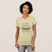 仕事の保存旅行繰り返し Tシャツ (正面フル)
