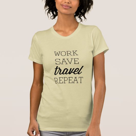 仕事の保存旅行繰り返し Tシャツ (正面)