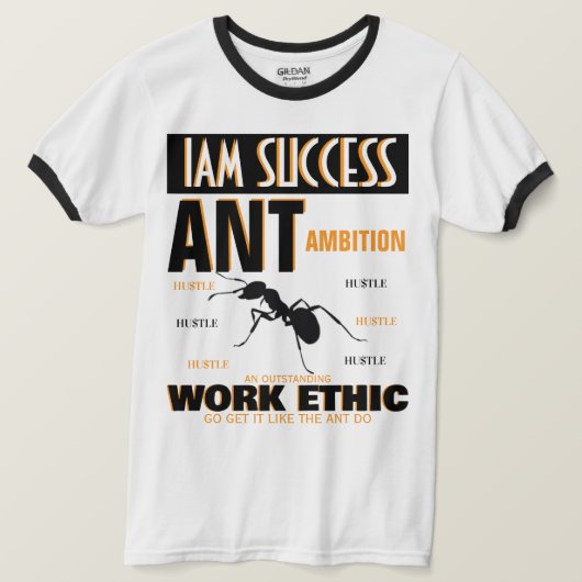 仕事の倫理 Tシャツ (デザイン正面)