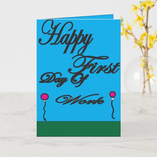 仕事の初日 カード (黄色い花)