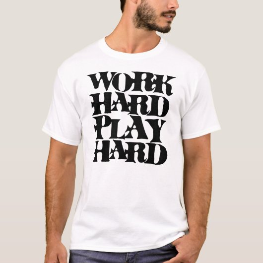 仕事の堅い演劇のハード黒 Tシャツ (正面)