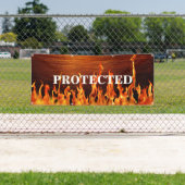 仕事の場所の旗 横断幕 (インサイチュ)