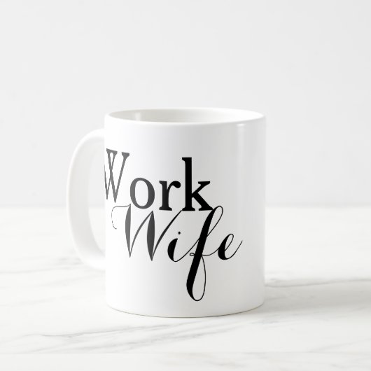 仕事の妻のカスタム コーヒーマグカップ (正面左)