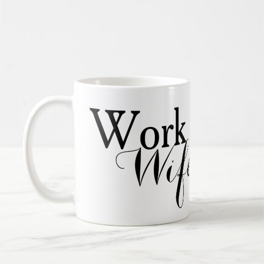 仕事の妻のカスタム コーヒーマグカップ (左)