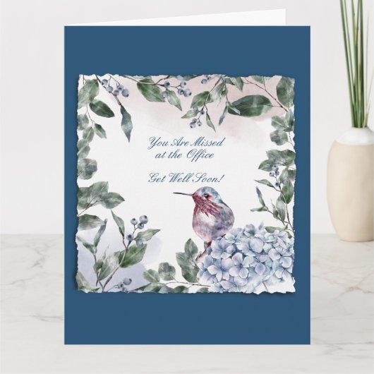 仕事の家族のためのウェルカードを取得 サンキューカード (正面)