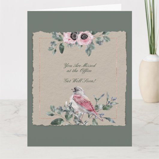 仕事の家族のためのウェルカードを取得 サンキューカード (正面)