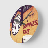 仕事の後 ラウンド壁時計 (傾斜)