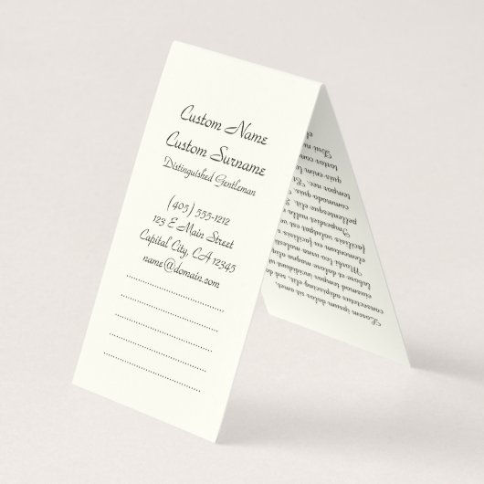 仕事の懸命と人々のモチベーションに優しい引用文 名刺 (裏面)