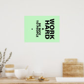 仕事の懸命と人に優しいポスター：緑 ポスター (キッチン)