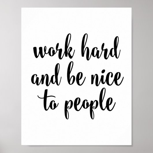 仕事の懸命と人に優しい ポスター (正面)
