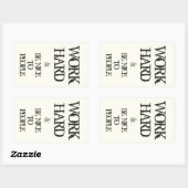 仕事の懸命と人に優しくするモチベーション引用文 長方形シール (シート)