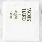 仕事の懸命と人に優しくするモチベーション引用文 長方形シール (バッグ)